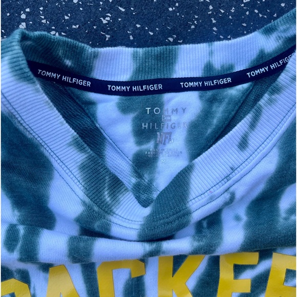 EUC Tommy Hilfiger Green Bay Packers Crew neck tie dye Medium NFL - Picture 2 of 7